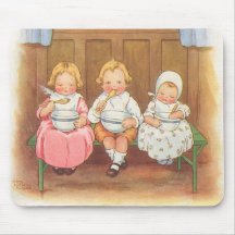 Comptine vintage des enfants chauds de gruau de Pe Tapis De Souris