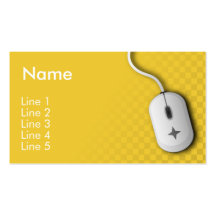 Computer Business (Yellow) Business Card Template