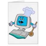 Computer chef with spoon cards