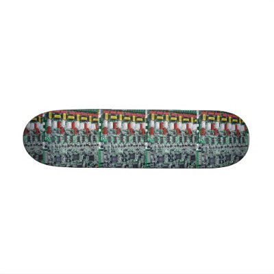Computer Chip Print Skateboard by Murphie82