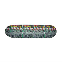Computer Chip Print Skateboard
