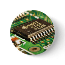 Computer Chips Circuits Boards Button