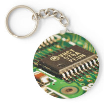 Computer Chips Circuits Boards Key Chain