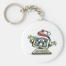 Computer Christmas Key Chains