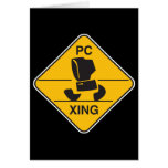 computer crossing (xing) sign greeting cards