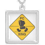 computer crossing (xing) sign pendant
