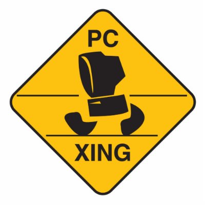 computer crossing (xing) sign acrylic cut out by geekme