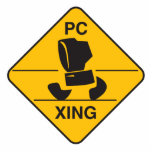 computer crossing (xing) sign photo sculptures