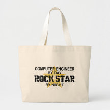 Computer Engineer Rock Star Canvas Bags