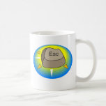 Computer escape button mugs