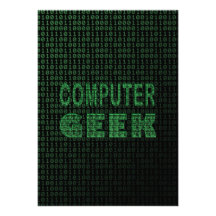 Computer Geek Custom Invitations