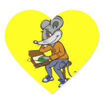 Computer Geek Mouse Heart Sticker