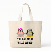 Computer Geek Valentine: Programming Language Love Canvas Bag