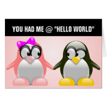 Computer Geek Valentine: Programming Language Love Greeting Cards
