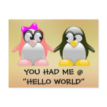 Computer Geek Valentine: Programming Language Love Postcard