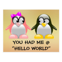 Computer Geek Valentine: Programming Language Love Postcard