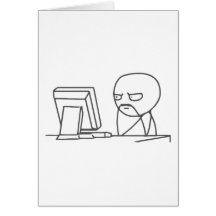 Computer Guy Meme‏ - Greeting Card Vertical