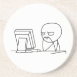 Computer Guy Meme - Premium Sandstone Coaster