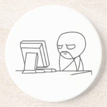 Computer Guy Meme - Premium Sandstone Coaster