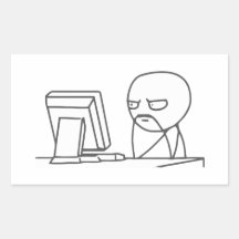 Computer Guy Meme‏ - Rectangle Stickers