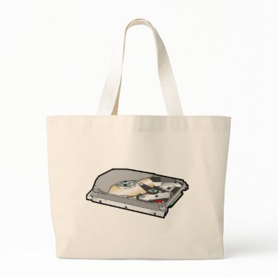 COMPUTER HARD DISK DRIVE HDD CANVAS BAG by Sofia_Youshi
