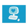 Computer Heart Post Cards