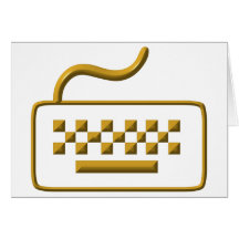 Computer Keyboard Greeting Card
