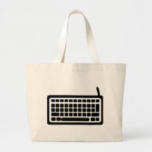Computer keyboard tote bag