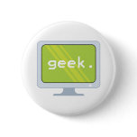 computer monitor geek text button