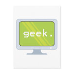 computer monitor geek text post cards