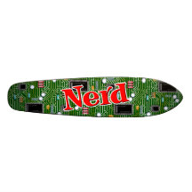 Computer Nerd Circuit Board Design Skateboard Deck