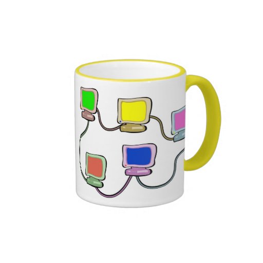 Computer Network Coffee Mugs