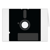 Computer Oldschool Floppy Disc 5.5 Geek Greeting Card