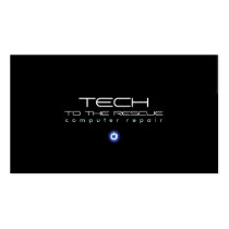 Computer Repair Black Business Card business cards