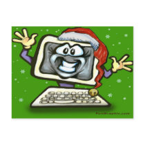 Computer Santa Postcards