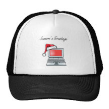 Computer Seasons Greetings Mesh Hats
