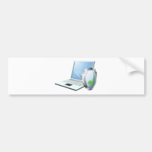 Computer security concept bumper stickers