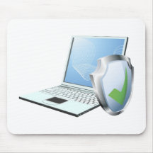 Computer security concept mouse pad