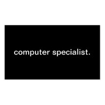 Computer Specialist Business Card Template