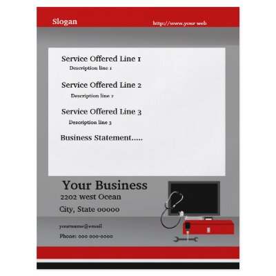 Computer Technician Services and Repair Flyer by windyone