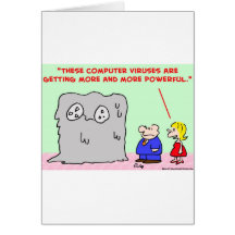 computer viruses powerful greeting card
