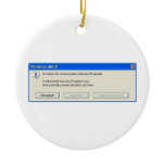 COMPUTER WARNING ORNAMENT