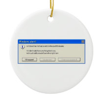 COMPUTER WARNING ORNAMENT