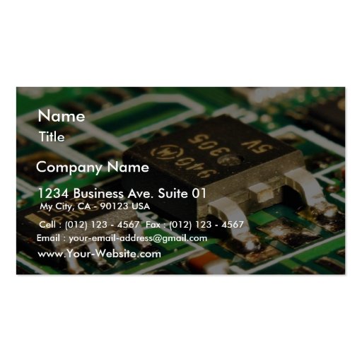 Computers Chips Circuits Business Cards