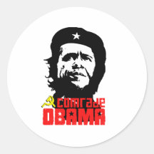 Comrade Obama T-shirt Round Sticker