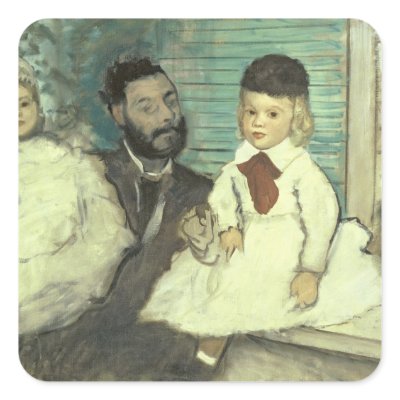 Comte Le Pic and his Sons Square Sticker by bridgemanart