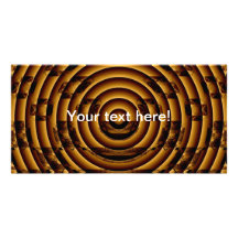 Concentric brown circles photo greeting card