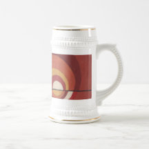 Concentric Circles Design Stein Mug