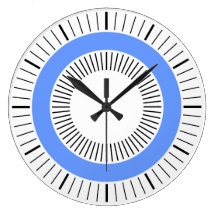 Concentric Rays - Baby Blue Wall Clock