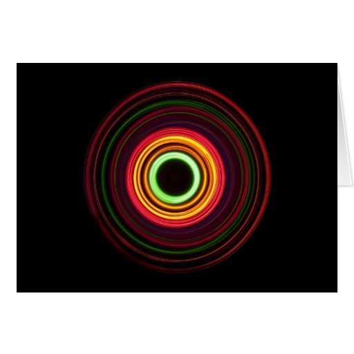 Concentric rings of light - card